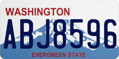 WA license plate ABJ8596
