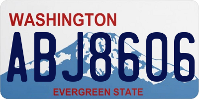 WA license plate ABJ8606