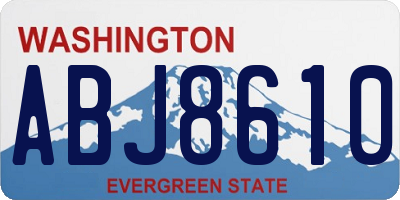 WA license plate ABJ8610