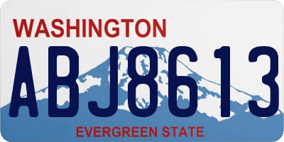 WA license plate ABJ8613