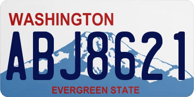 WA license plate ABJ8621