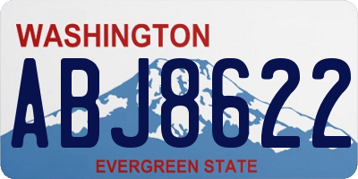 WA license plate ABJ8622
