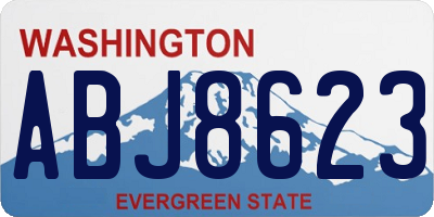 WA license plate ABJ8623