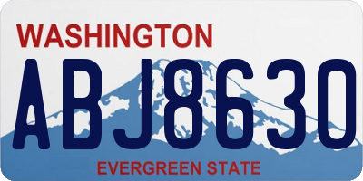 WA license plate ABJ8630