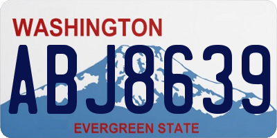 WA license plate ABJ8639