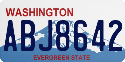 WA license plate ABJ8642