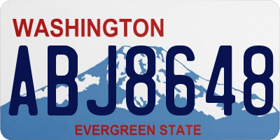 WA license plate ABJ8648