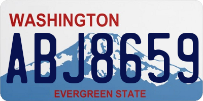 WA license plate ABJ8659