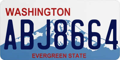 WA license plate ABJ8664