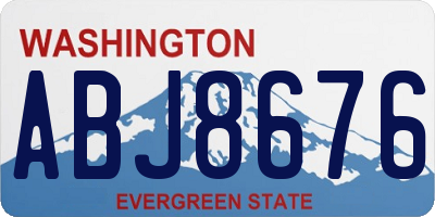 WA license plate ABJ8676