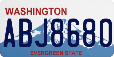 WA license plate ABJ8680