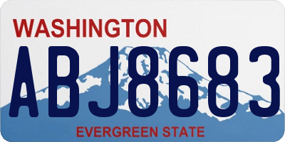 WA license plate ABJ8683