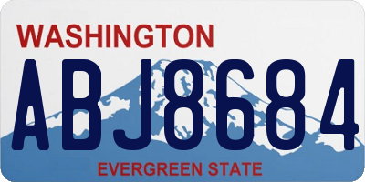 WA license plate ABJ8684