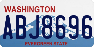 WA license plate ABJ8696