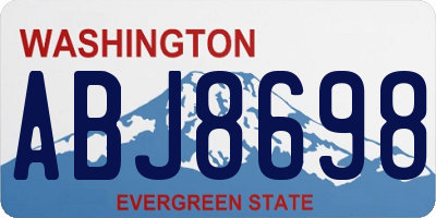 WA license plate ABJ8698