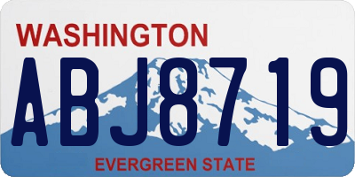 WA license plate ABJ8719