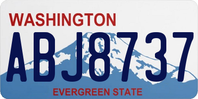 WA license plate ABJ8737
