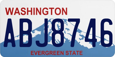 WA license plate ABJ8746