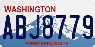 WA license plate ABJ8779
