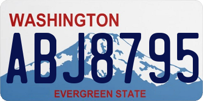 WA license plate ABJ8795