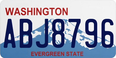 WA license plate ABJ8796