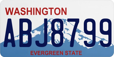 WA license plate ABJ8799