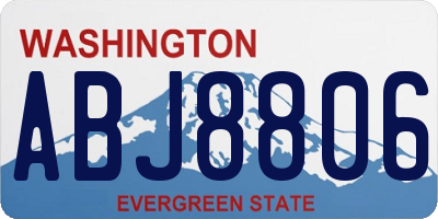 WA license plate ABJ8806