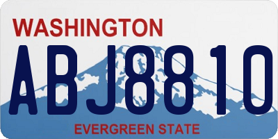 WA license plate ABJ8810