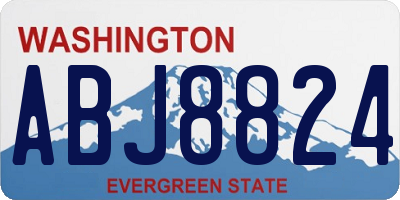 WA license plate ABJ8824