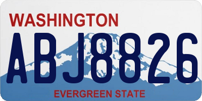 WA license plate ABJ8826