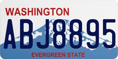 WA license plate ABJ8895