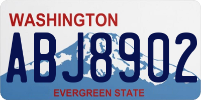 WA license plate ABJ8902