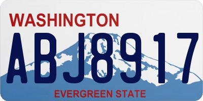 WA license plate ABJ8917