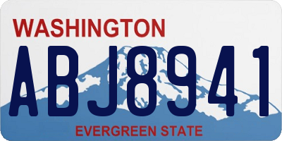 WA license plate ABJ8941