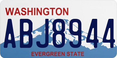 WA license plate ABJ8944