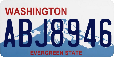 WA license plate ABJ8946
