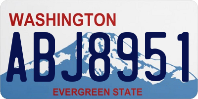 WA license plate ABJ8951
