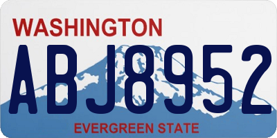 WA license plate ABJ8952