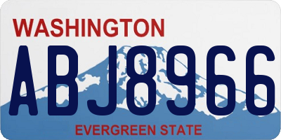 WA license plate ABJ8966