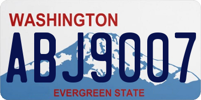 WA license plate ABJ9007