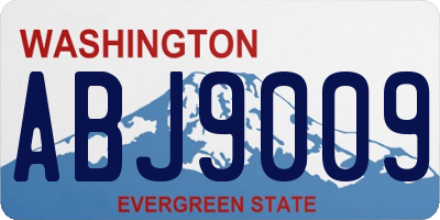 WA license plate ABJ9009