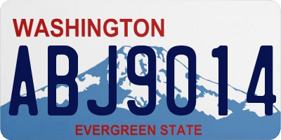 WA license plate ABJ9014