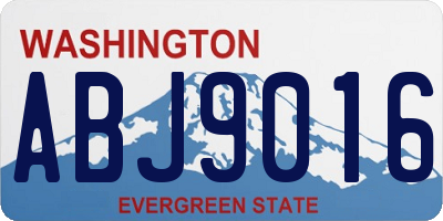 WA license plate ABJ9016