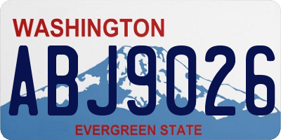 WA license plate ABJ9026