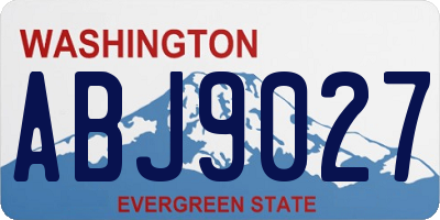 WA license plate ABJ9027
