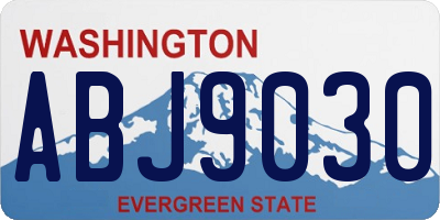 WA license plate ABJ9030