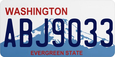 WA license plate ABJ9033