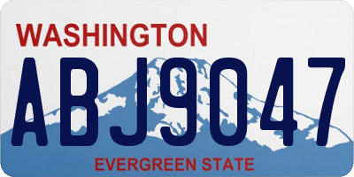 WA license plate ABJ9047