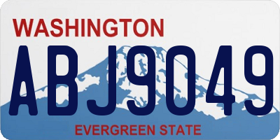 WA license plate ABJ9049