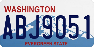 WA license plate ABJ9051